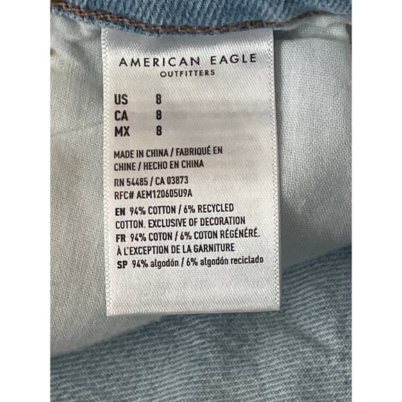 American Eagle Daisy Embroidered Mom Short Size 8 - Picture 9 of 9